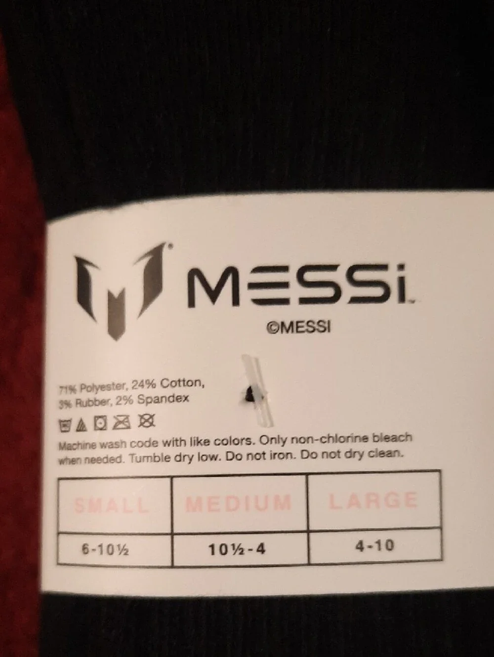 Messi Kids' Cushioned Crew Socks -size Lqrge Multiple Colors 3 Packs 18 Pair